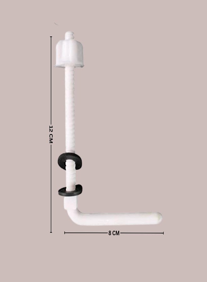 KINIK Plastic Toilet Seat Cover Hinges | L Clamp Long for Western Toilet Seat Lid Lock | 1 Pair - Image 2